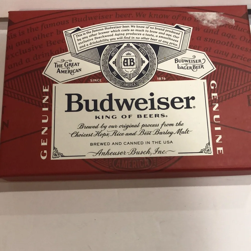 Budweiser bifold wallet‎ and bottle opener set for men new